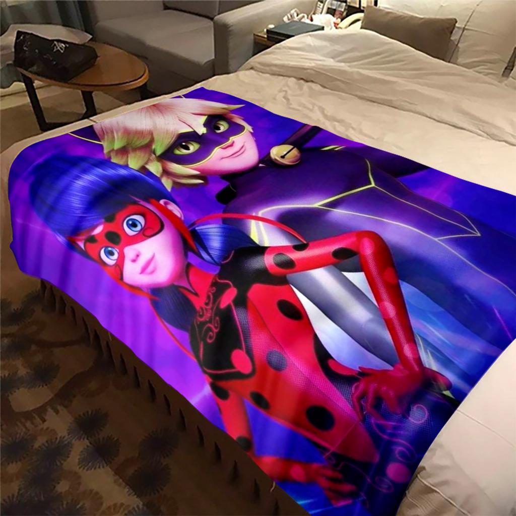 Miraculous Plush Blanket Soft Comfortable All Seasons Perfect Sofa Office Naps Outdoor Travel Makes Great Gift