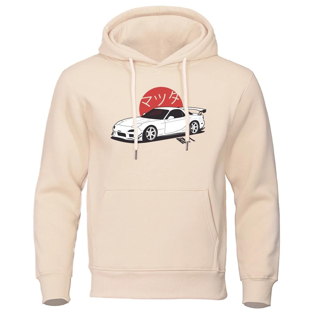 Anime Initial D Mikiny Japonské auto RX7 Móda s potiskem Ženy Mikina Streetwear Mikiny JDM Automobile Culture