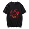 Hazbin Hotel Angel Dust and Alastor T-shirt Summer Women Casual T-shirt O Collar Fashion Short Sleeve Top Loose Clothing