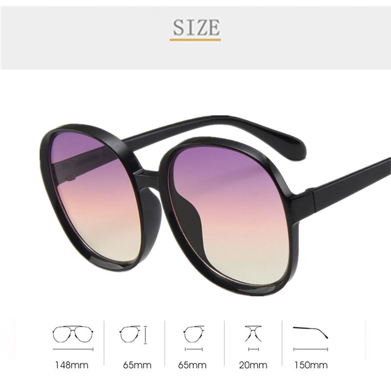 Nya Stora Ramar Trendiga Solglasögon för Män och Kvinnor Runda Modenyheter Ovala Solglasögon Litterära Konstnärliga Retro Glasögon
