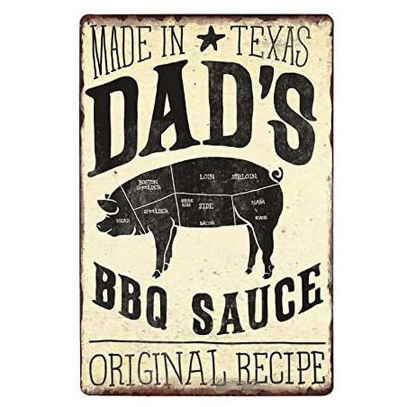 Metal Aluminum Signs BBQ Party Zone Wall Decoration Plaque Vintage Art Poster Iron Painting for Man Cave Home Cafe Garden Club