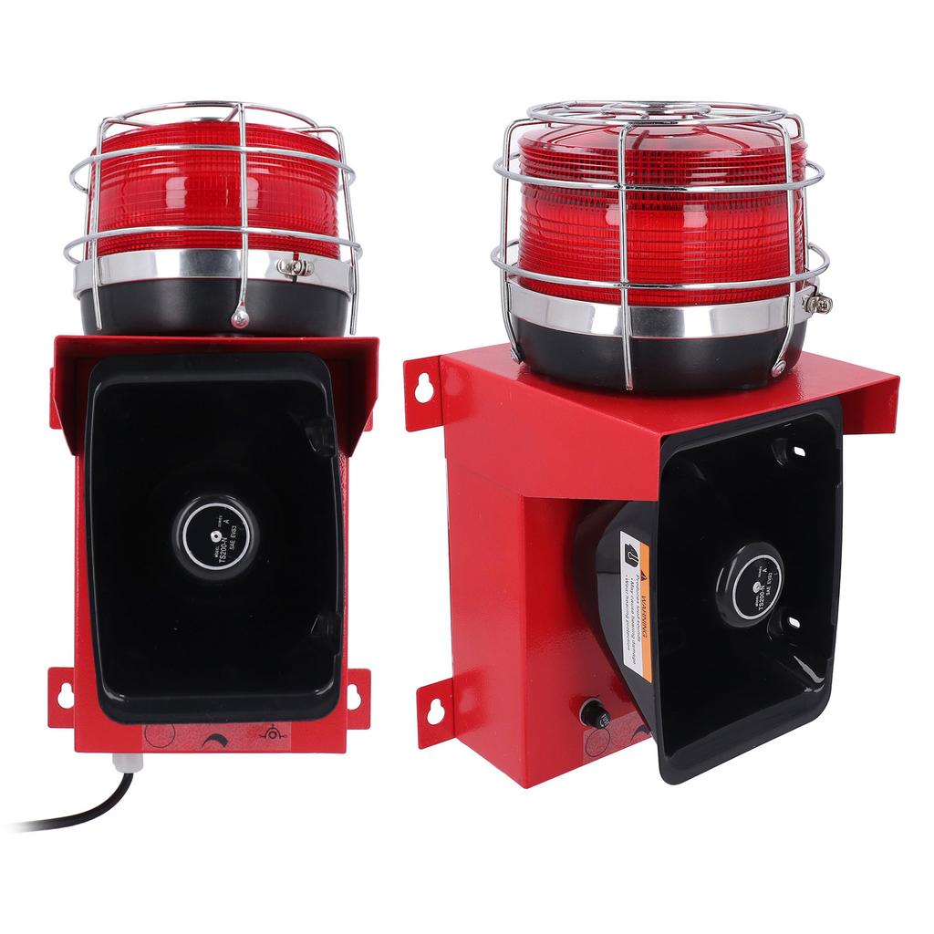 Industrial Sound and Light Reminder Water Proof LED Beads 120DB Volume Control Audible Visual Horn for Port Machinery Industry
