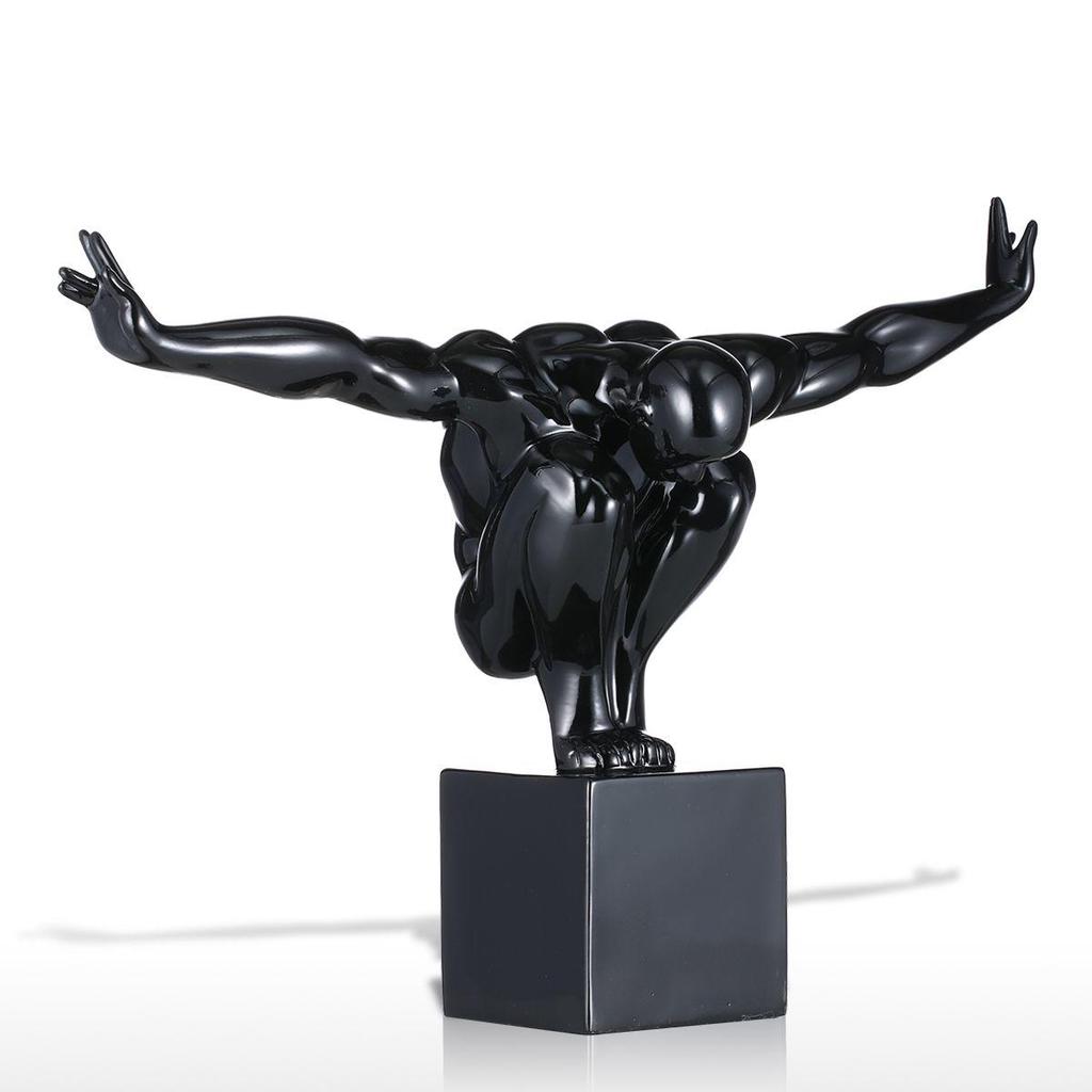 Diver TOOARTS Fiberglass Sculpture Home Decoration Black Diving Sculpture