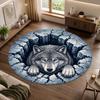 Polar Bear Ice Abyss Round Rug Coffee Table Side Floor Mat Studio Entry Hallway Home Decor Lounge Area Rug House Carpet