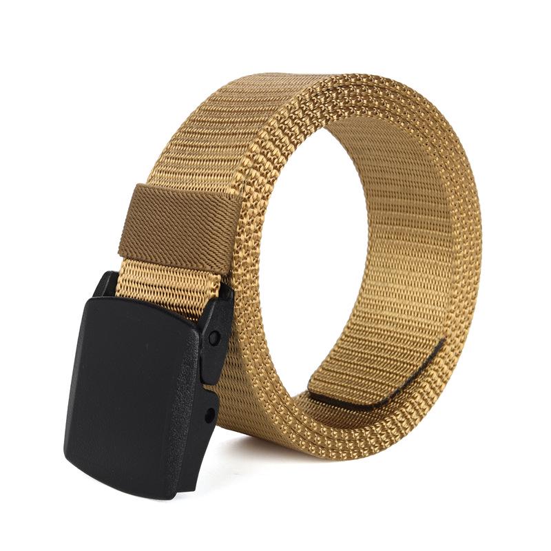 Оригинальный мужской нейлоновый ремень YKK с пластиковой пряжкой - Без металла, Безопасный 110 cm
