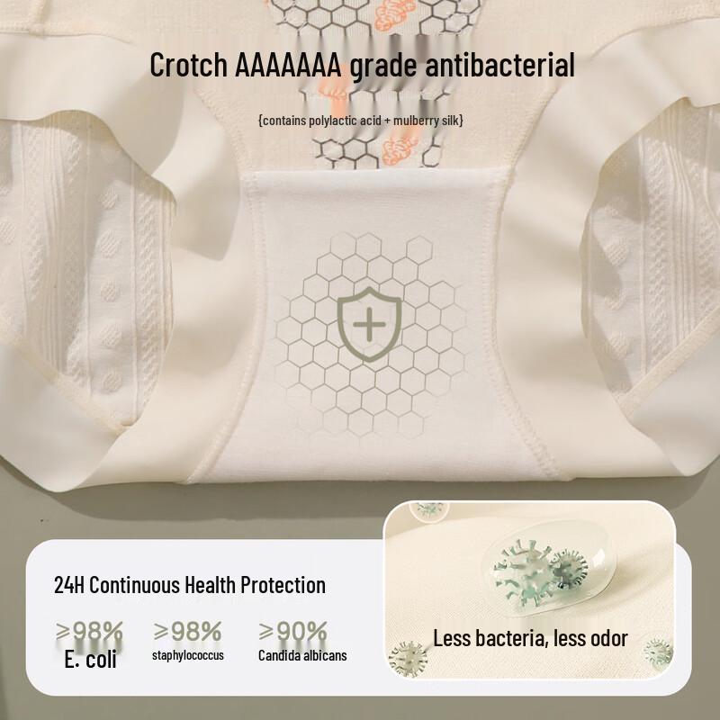 Odifen Women's High-Waist Tummy Control Antibacterial Underwear 3-Pack