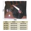 Michael Myers Halloween  Blankets  Picnic Flannel Throw Blanket For Couch Bed Soft Customized Quality Bedspread Birthday Gift