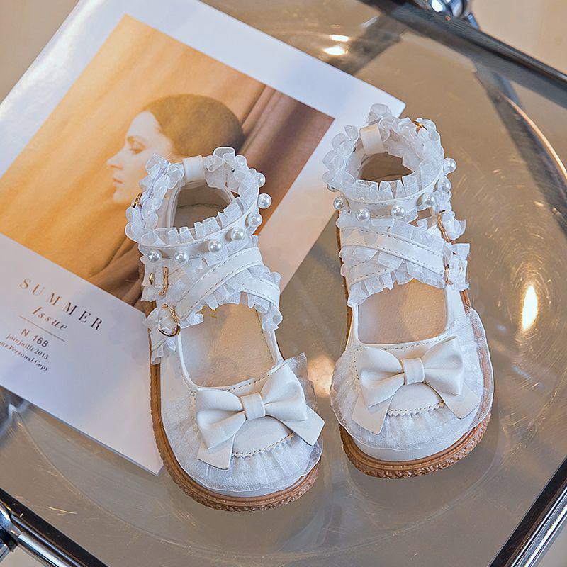 2026 Spring/Autumn Toddler Girls' Lolita Princess Leather Flats