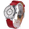 LOUIS VUITTON Q13MJ Tambour Slim Monogram Dial 8P Diamond Quartz Watches Red alligator beltUsed