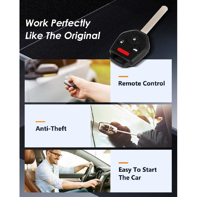 OCPTY 1 X Flip Key Entry Remote Control uncut Key Fob Transmitter Replacement for Subaru Legacy 2010-2014 for Subaru Outback 10 11 12 13 14 CWTWBU766