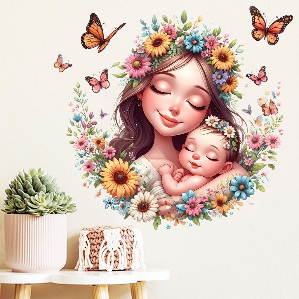 Mother's Love Wall Sticker Self-Adhesive Removable PVC for Bedroom Living Room Hallway Home Decor Art