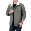Men's Winter Corduroy Lambswool Cotton Jacket, Loose Fit, Large Size, with Lapel, Plus Velvet (2266A).