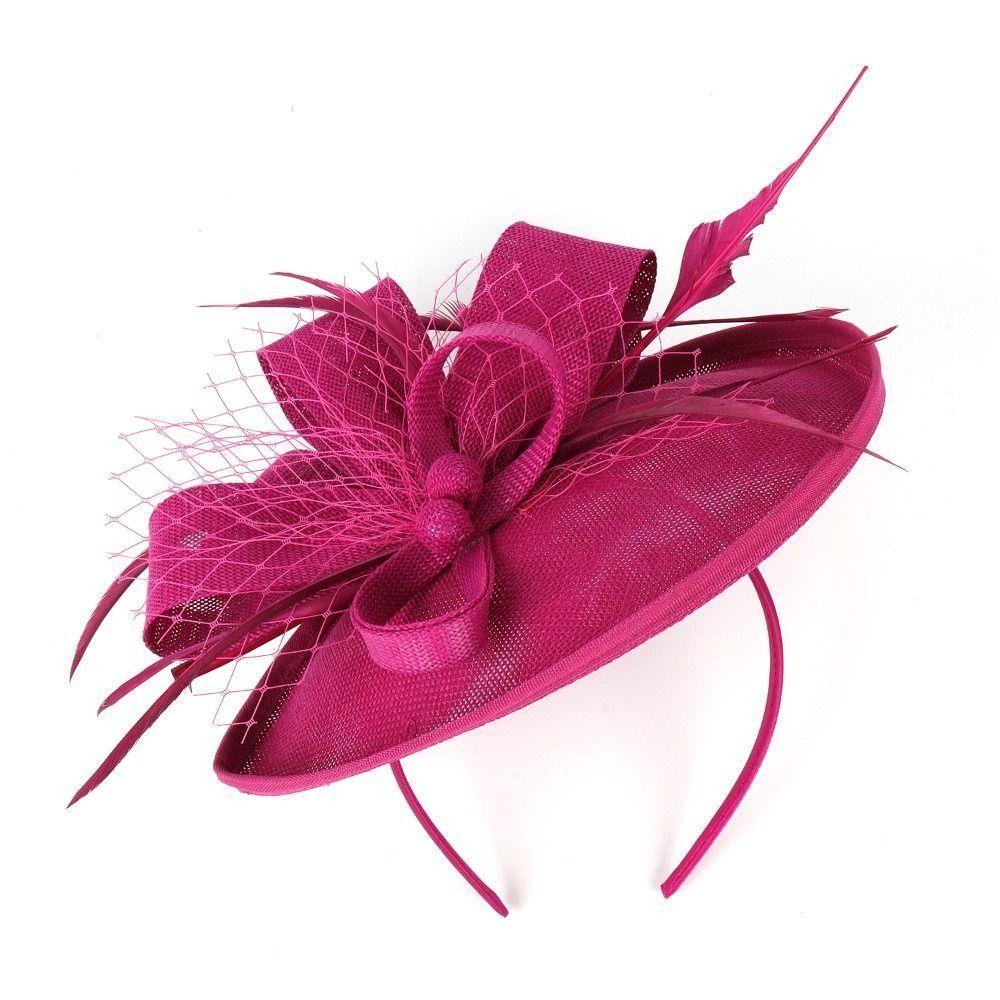 Exquisite Tea Party Mesh Hair Band Bowknot Bride Headdress Vintage Feathers Fascinator Hat  Lady