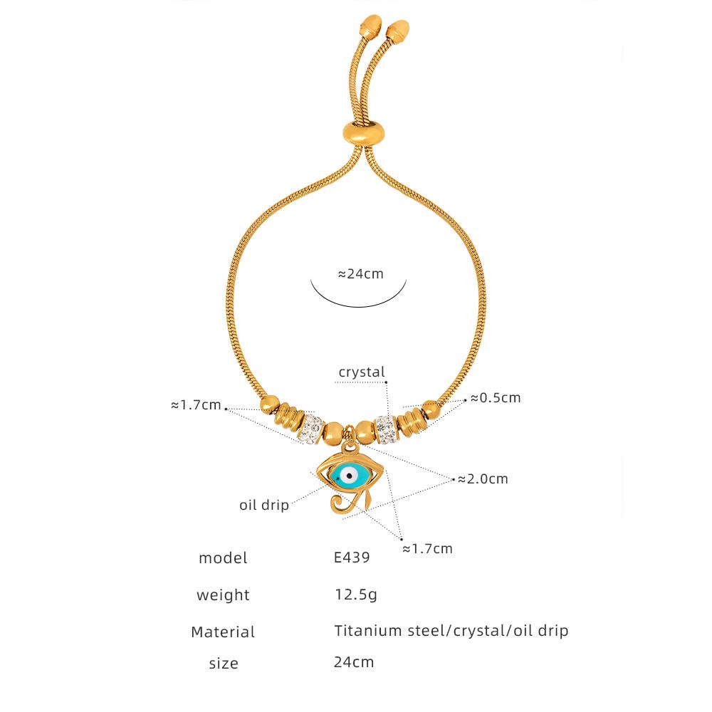 Chinesischer Antikstil Zirkon Armband Wasserdichtes und Nicht verblassendes Armband Nischenpersönlichkeit Retro Übertriebenes Anhängerarmband