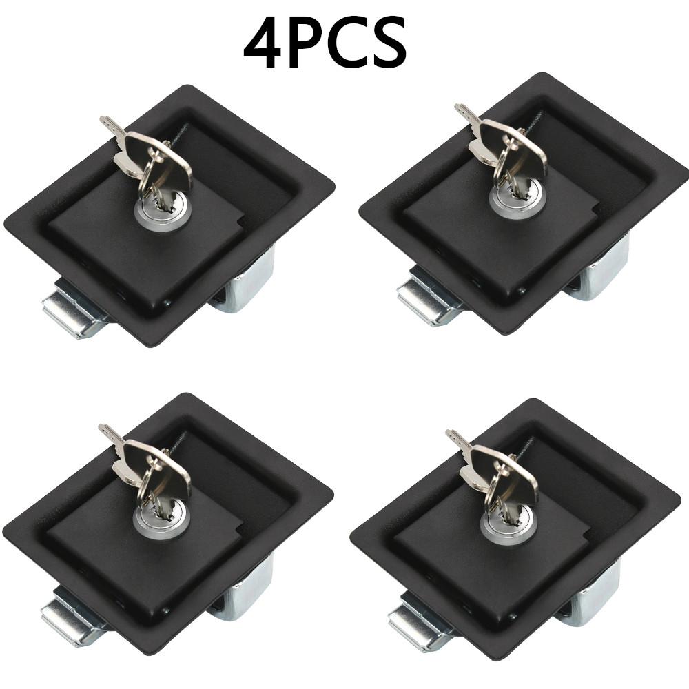 4X Rv Car Paddle Entry Door Lock Latch Handle Knob Camper-Trailer Pull Type Panel Door Lock Marine Yacht RV Accessories