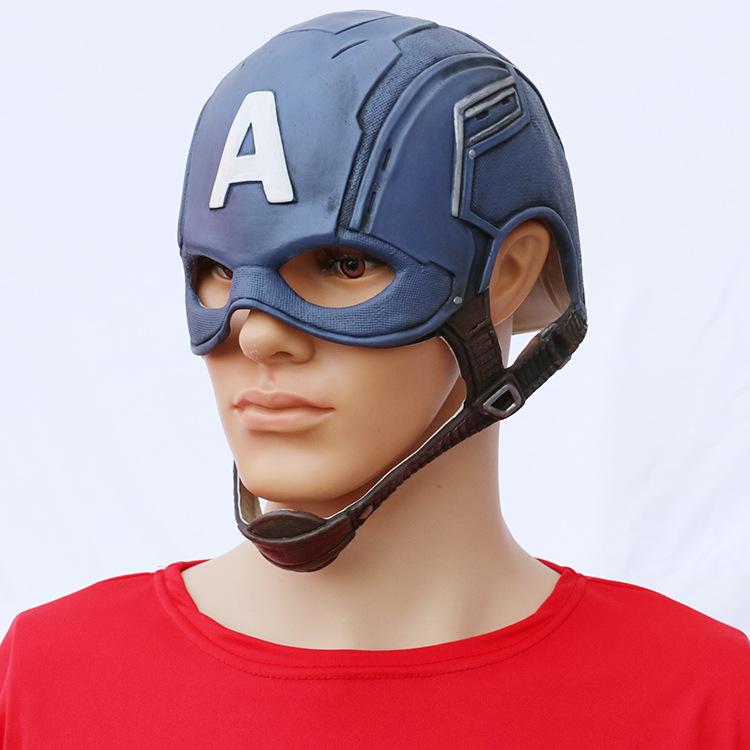 Halloween Latex Mask Captain America a Film Cos Costume Party Headgear Props