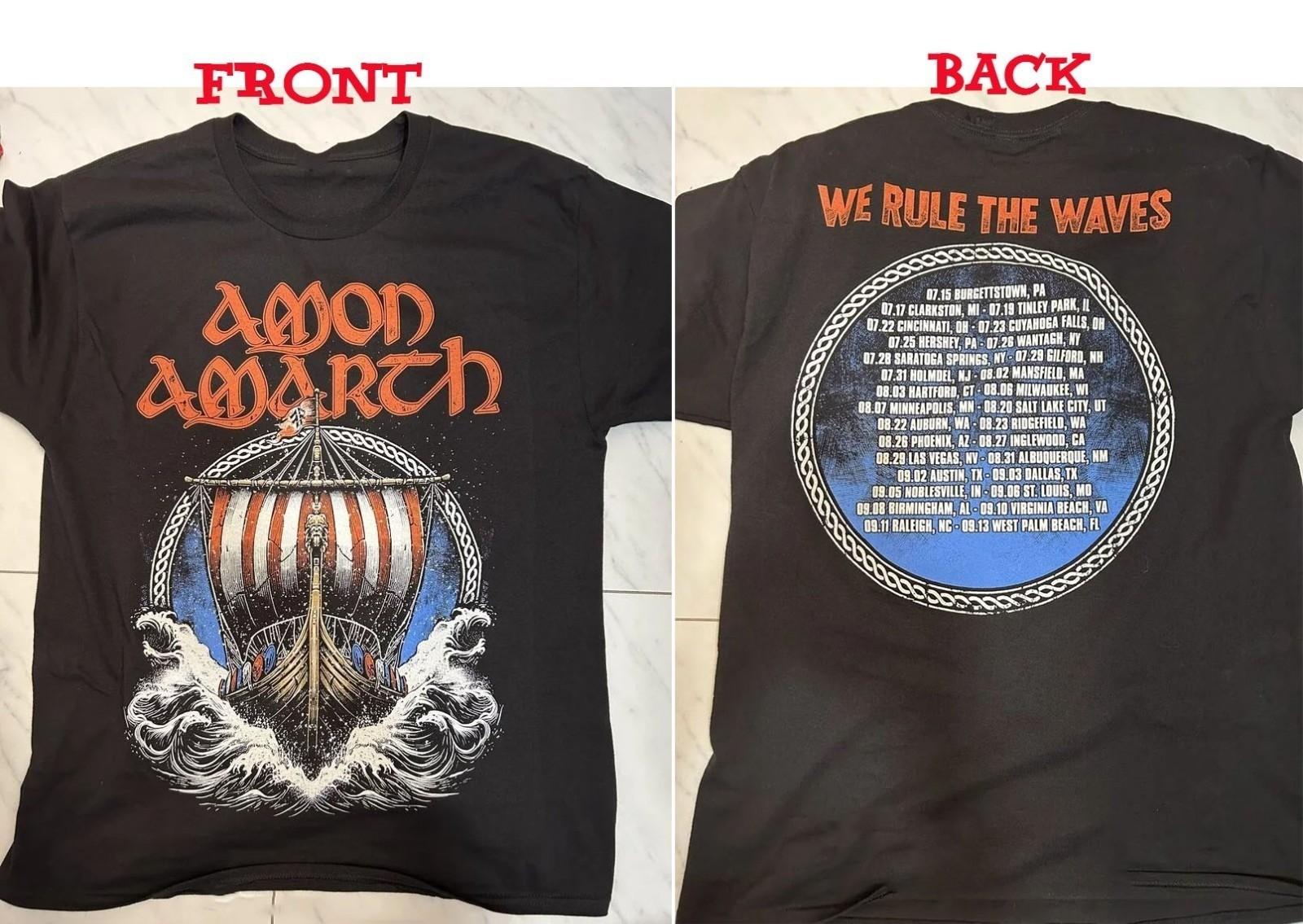 НОВЫЙ! Футболка Amon Amarth 2026 Тур по США РЕПРИНТ XXXXL