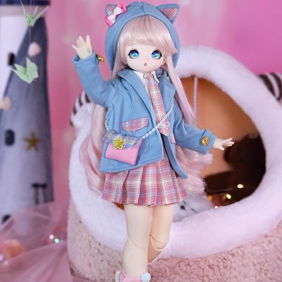 DBS 1/4 Maßstab Anime-Stil 16 Zoll BJD Kugelgelenkpuppe komplettes Set inkl. Perücke, 3D-Augen, Kleidung, Schuhe