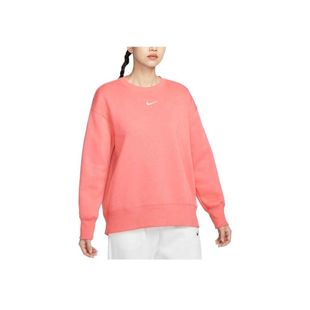 Nike Phnx Flc Os Long Sleeve Crew Sweatshirt Women Sweatshirts Pink FZ4271-814