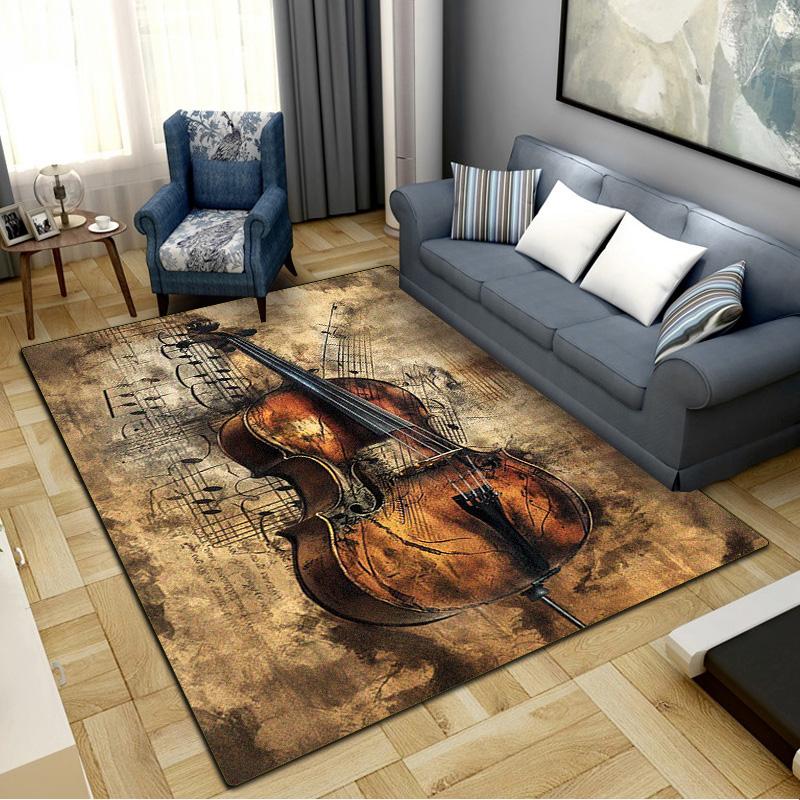 Music Life Carpet Rug for Living Room Bedroom Home Sofa Decoration,Kids Play Non-slip Floor Mat