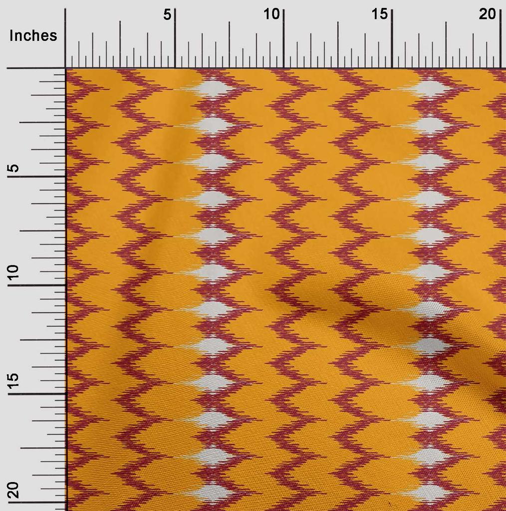 oneOone Baumwoll-Flex-Stoff Chevron Ikat A Bedruckter Bastelstoff BTY 40 Zoll