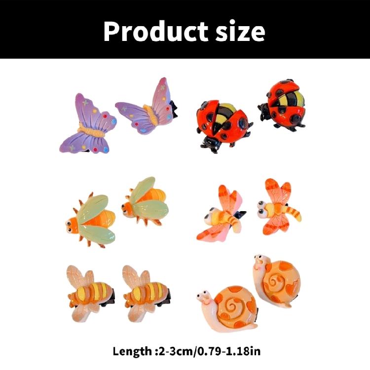 3D Hairpins Butterfly Handmade Hair Clip Mini Ladybird for Lady Women Girls