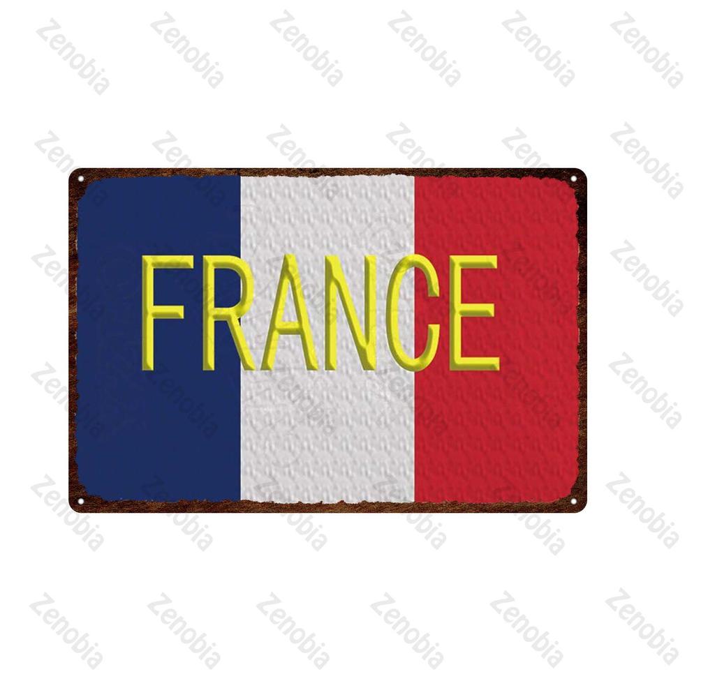 20X30Cm National Germany Netherlands Austria Russia Metal Sign Tin Sign City Travel Souvenir Wall Sticker Pub Home Decoration