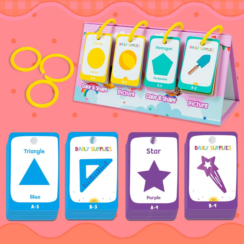 96 Color Geometry Cognitive Learning Education Cards Children'S Early Education Puzzle Thinking Training