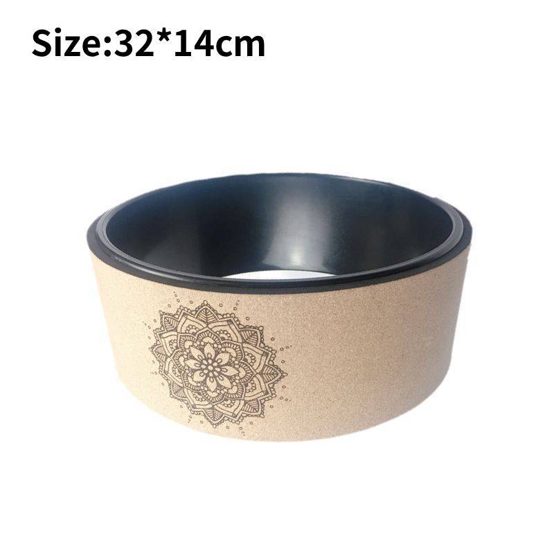 Natural Cork Yoga Wheel For Backbends And Posture Improvement With Antislip Design For Home Use