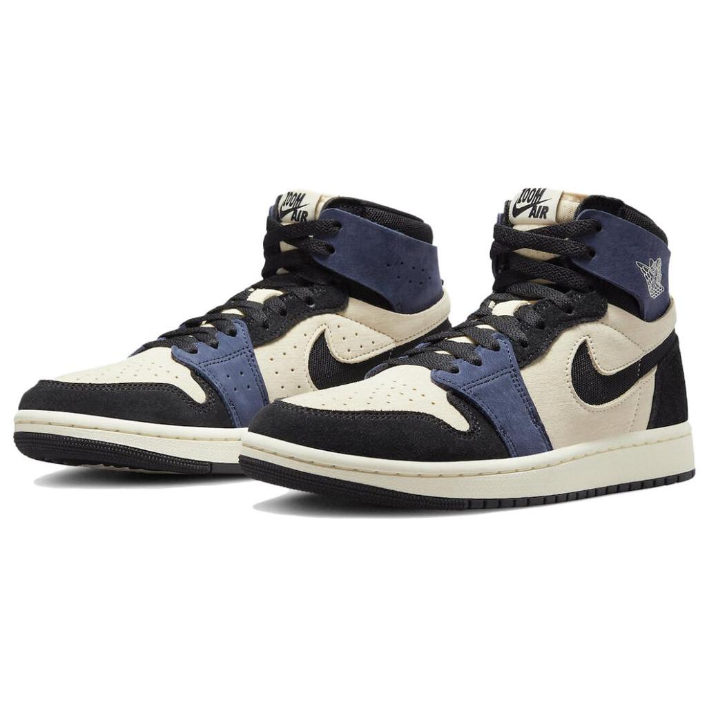 New JORDAN 1 High Zoom Air Cmft 2 Muslin Blackened Blue Women's DV1305-104