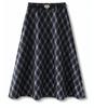 Jupe A-line à carreaux taille haute pour femme Automne/Hiver 2025