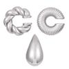 4Pc/set Vintage Geometric Clip Earring Women Trendy Glossy C Shape No Piercing Fake Cartilage Ear Cuff Jewelry Accessories