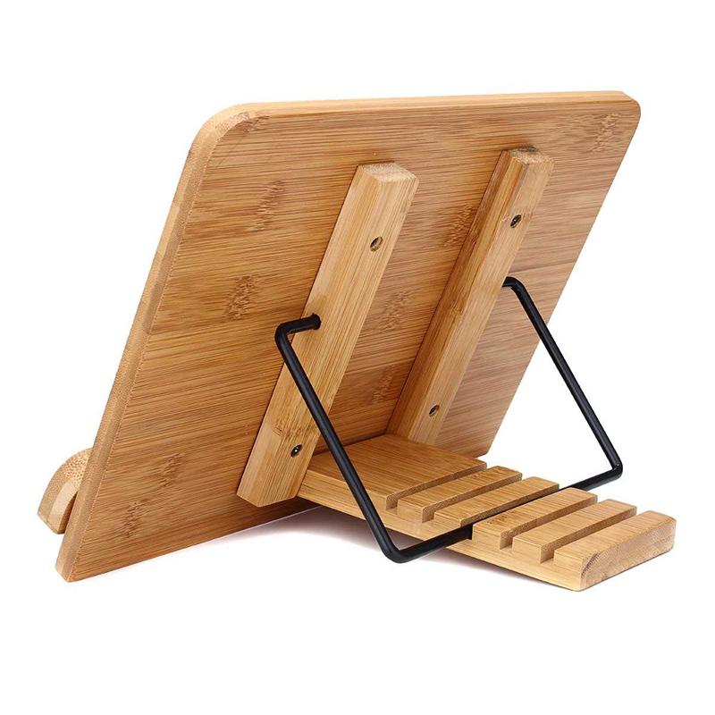 Portable Adjustable Book Holder Tray And Page Paper Clips-cookbook Reading Desk Sturdy Stand For Books Lightweight Bookstand
