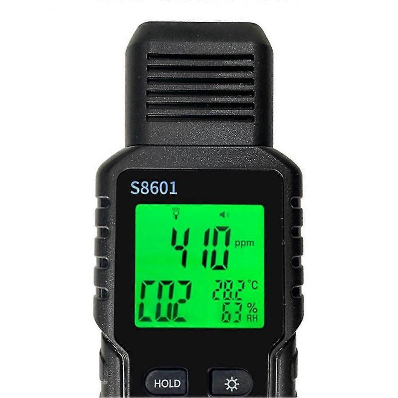Medidor de CO2 3 em 1 Monitor de Qualidade do Ar Portátil 5000Ppm Monitor de CO2 Medição Dióxido de Carbono / De
