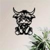 Metal Cow Wall Art, Animal Sculpture, Home Office Living Room Bedroom Decor, Thanksgiving Mother Day Father Day Halloween Christmas New Year Gift