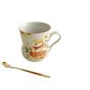 Plant Ash Ceramic Gourd-Shaped Shiba Inu With Spoon Water Cup Milk Cup Gift Box Teacup Office Drinking Water
