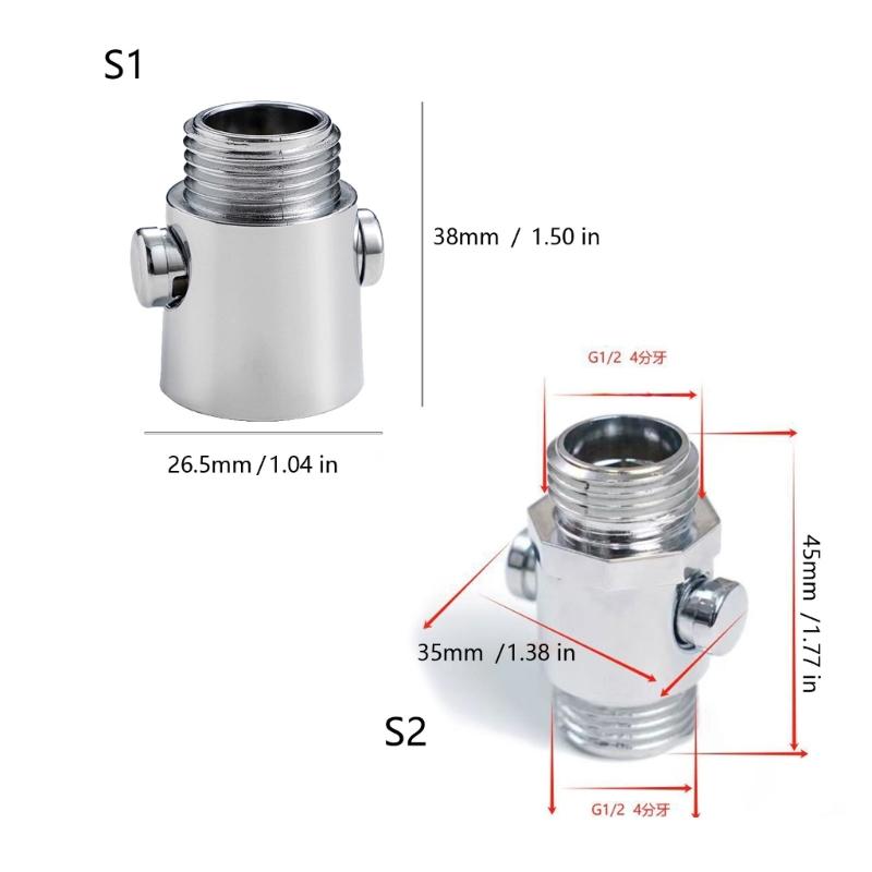 Shower Head Arm Diverters Valves Bidet Sprayer Water Separators Adapter Flows Regulator Stops Switches Bathroom Faucet