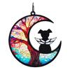 Pet Memorial Sun Catcher Dog Cat Suncatcher Pet Memorial Keepsake Stained Glass Style Hanging Decoration for Loss of Dog Sympathy Gift