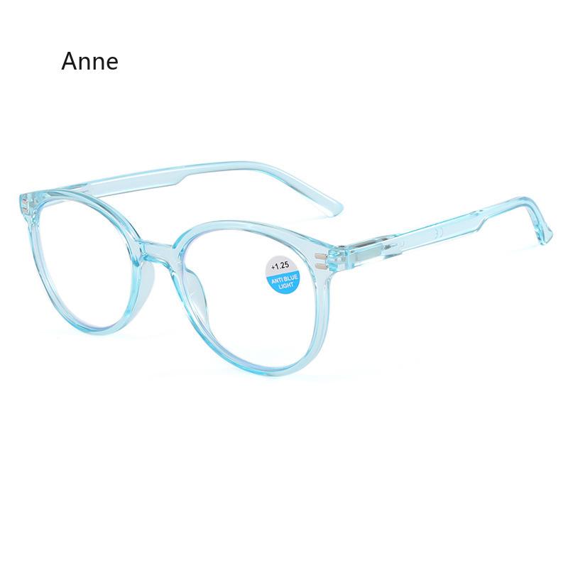 Trendy Clear Lens Round Frame Far Sight Glasses Mirad Color Reading Glasses Anti Blue Light High-definition Presbyopia Glasses