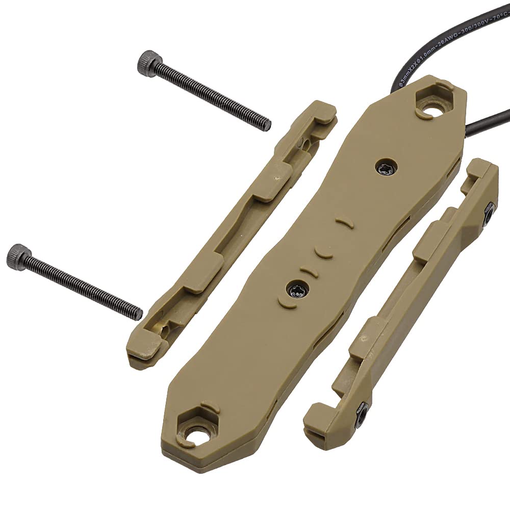 SOMOGEAR TAPS Dual Switch Replica with SUREFIRE and PEQ Plugs, 20mm Rail & M-LOK Mountable, Remote Switch (DE Dark Earth)