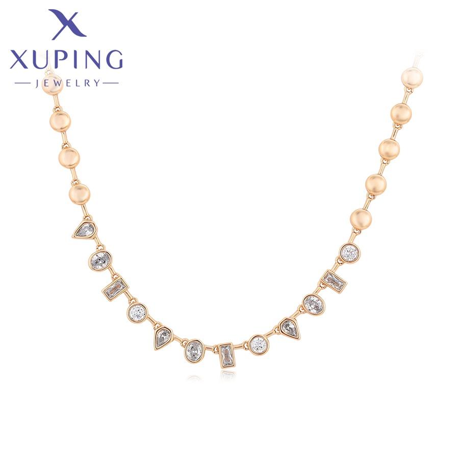 X000851886 Xuping Jewelry Модные циркониевые ожерелья Бижутерия Ожерелье Позолоченное 18K Роскошное ожерелье X000851886