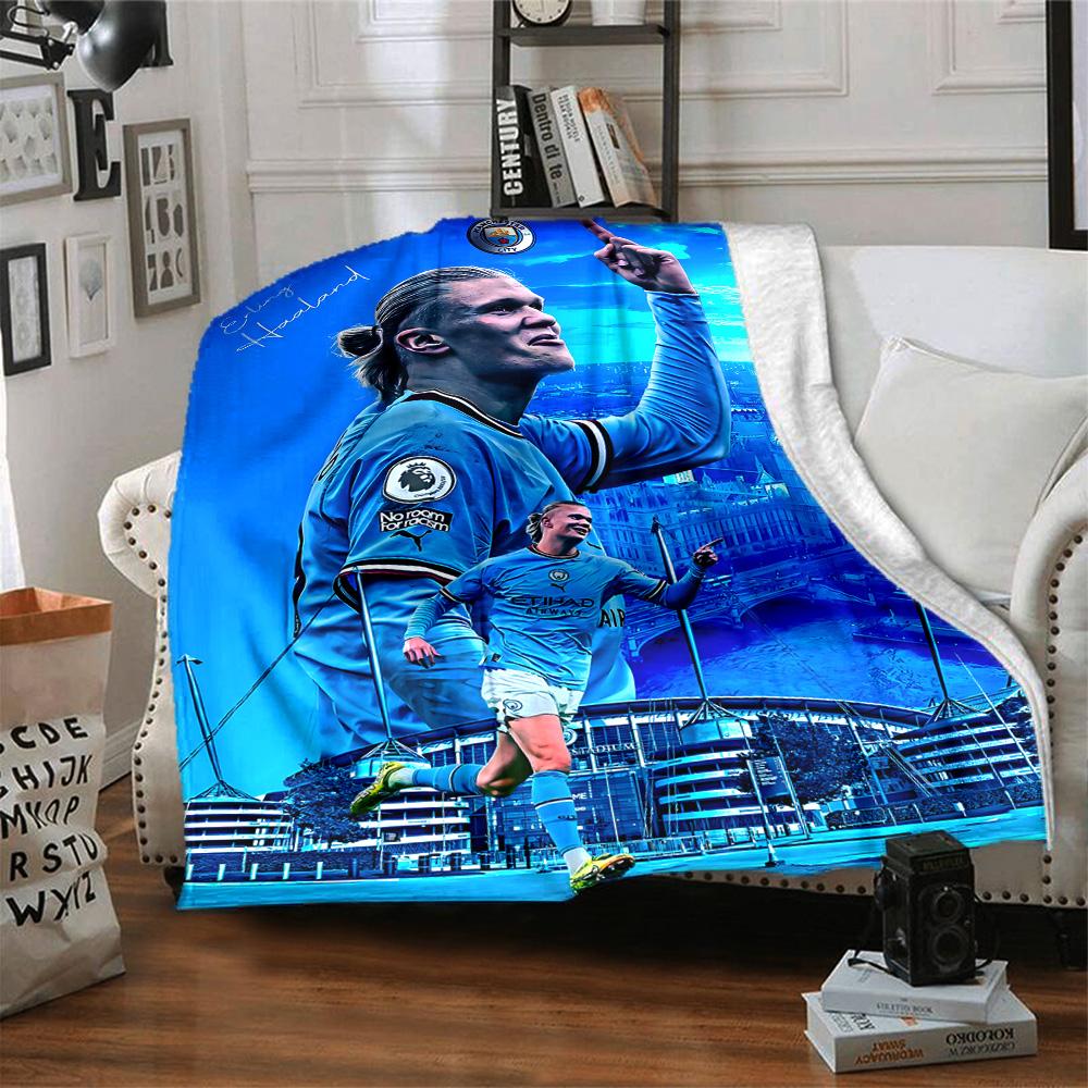 1pc Haaland11 Blanket, Gift, for Men and Women, Soft Blanket, Good for Sofa Bed Couch Travel, Lightweight Flannel Blanket
