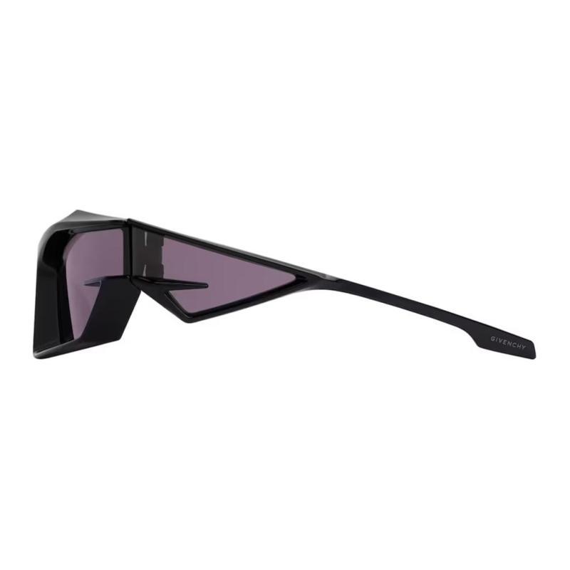 Givenchy Temple Logo Irregular Sunglasses Women's Black