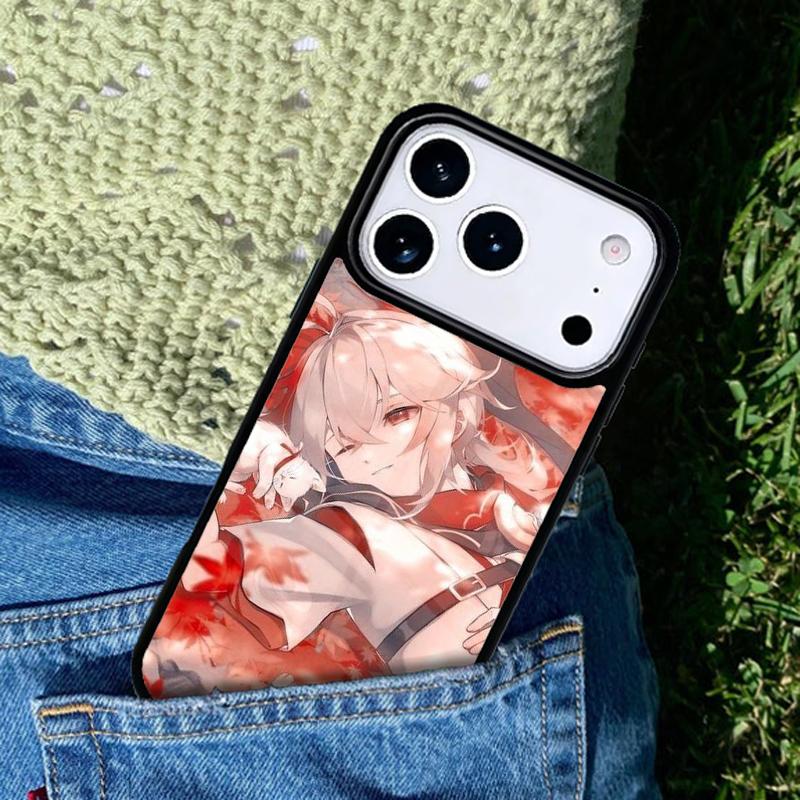 Genshin Impact Kaedehara Kazuha Leaf Phone Case Cover Compatible with for IPhone 17air 16e 15 14 13 12 11Pro Max 17 Air