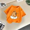 Children's Casual Short-sleeved T-shirt, Summer Boys' And Girls' Cute Capri Blouse