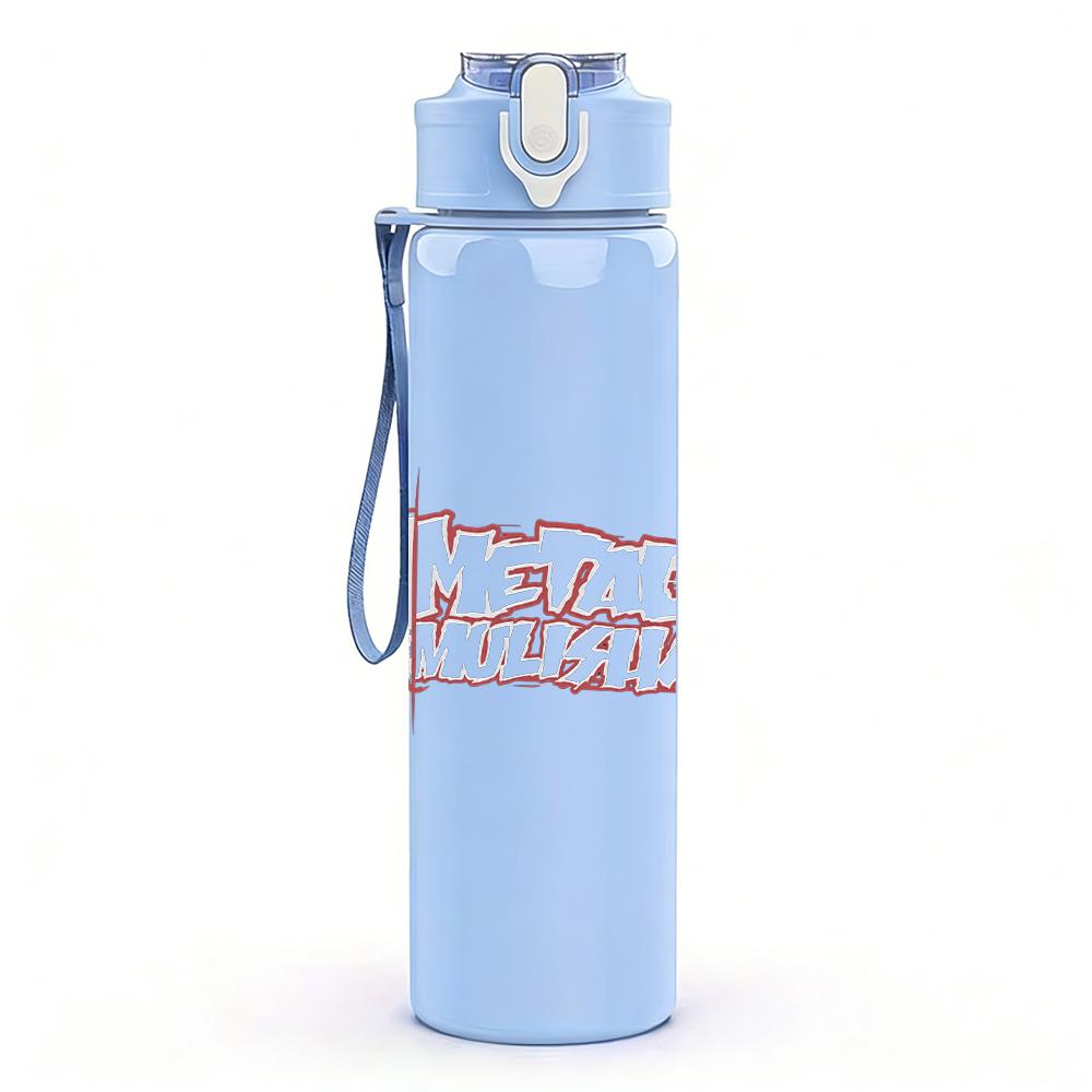 1PC Small Paragraph Faded Vintage Text Print 750ml Portable Sports Water Bottle Leakproof Gym Outdoor Travel Drink Cup