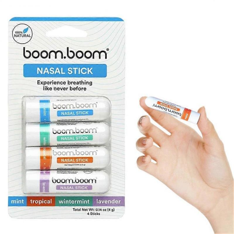 Cujmh Aromatherapie Inhalator Nasenstift, 4er Pack Ätherische Öl Stift zur Stresslinderung, Lavendel