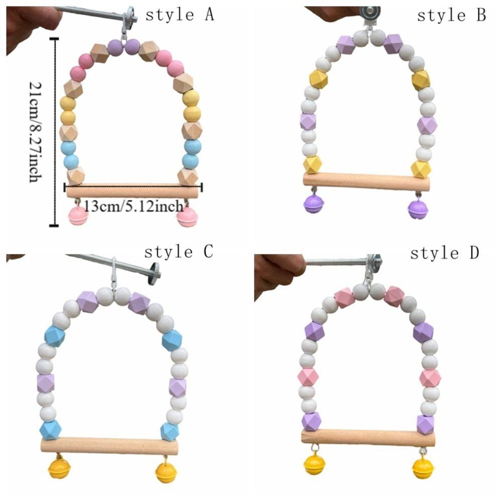 Non-slip Parrot Swing Hanging Training Stand Holder Perch Climbing Toy Bird Swing Toys  Cockatiel