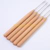 F26C Metal Crochet With Wooden Handle For Seamlessly Oversew Concealing Craft Projects