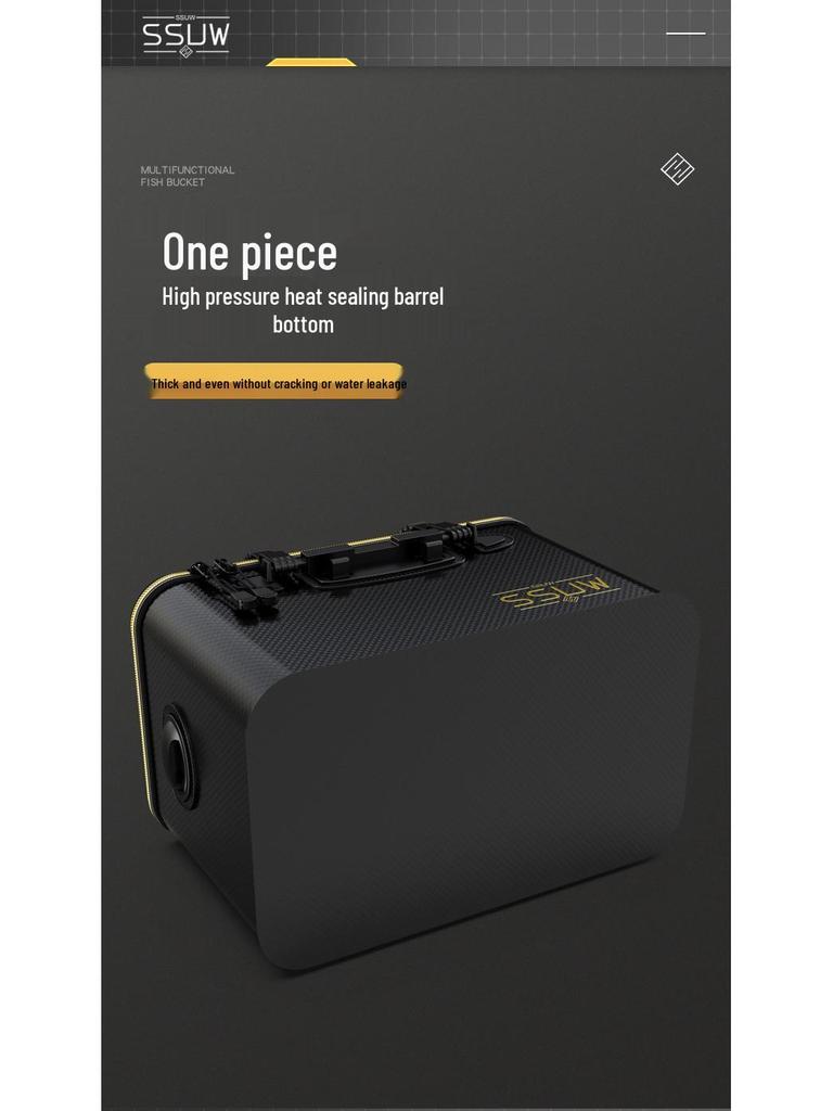 EVA Verdickter Faltbarer Fischereieimer E18 - Tragbarer Lebendfischbehälter & Mehrzweck-Angelgerät